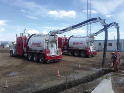 Hydrovac Services Hydro excavation mitigates the risk of damage of unknown or congested underground infrastructure and injury to on-site personnel.